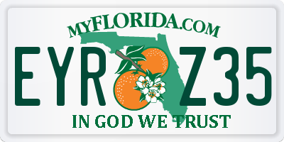 FL license plate EYRZ35