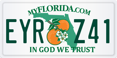 FL license plate EYRZ41