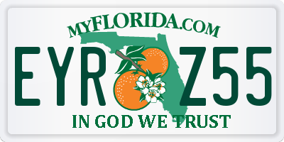 FL license plate EYRZ55