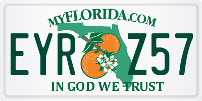 FL license plate EYRZ57