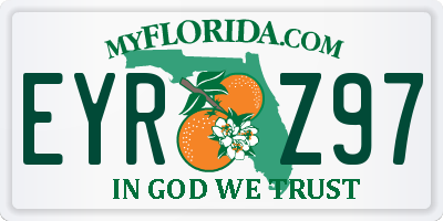 FL license plate EYRZ97