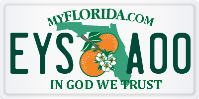 FL license plate EYSA00