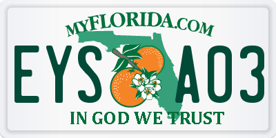 FL license plate EYSA03