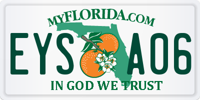 FL license plate EYSA06