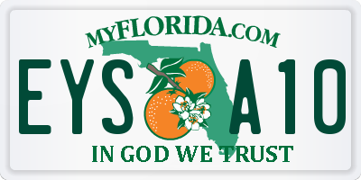 FL license plate EYSA10