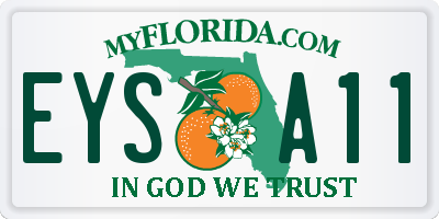 FL license plate EYSA11