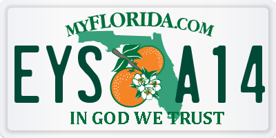 FL license plate EYSA14