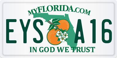 FL license plate EYSA16
