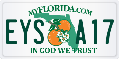 FL license plate EYSA17