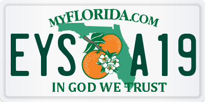 FL license plate EYSA19