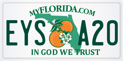 FL license plate EYSA20