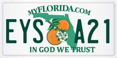 FL license plate EYSA21