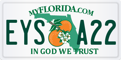 FL license plate EYSA22