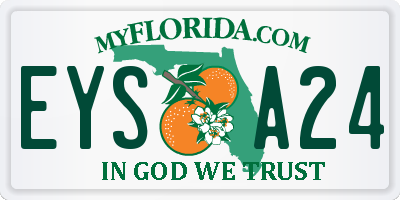 FL license plate EYSA24