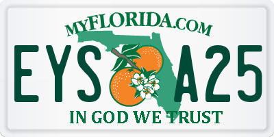 FL license plate EYSA25