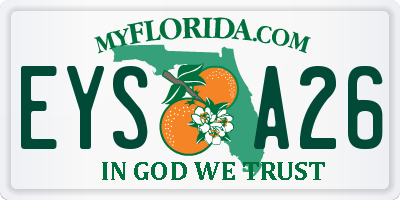 FL license plate EYSA26