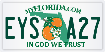 FL license plate EYSA27