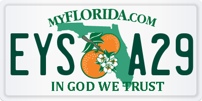 FL license plate EYSA29