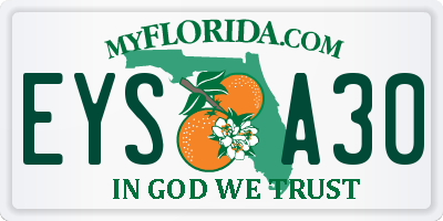 FL license plate EYSA30