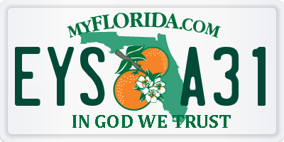 FL license plate EYSA31