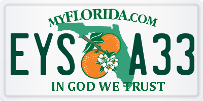 FL license plate EYSA33