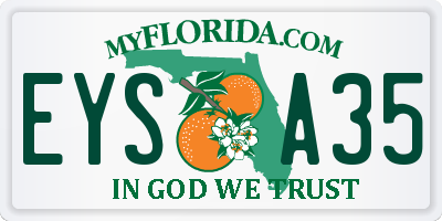 FL license plate EYSA35