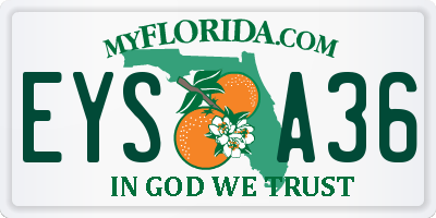 FL license plate EYSA36