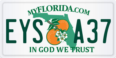 FL license plate EYSA37