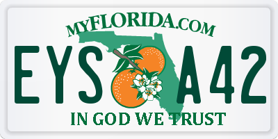 FL license plate EYSA42