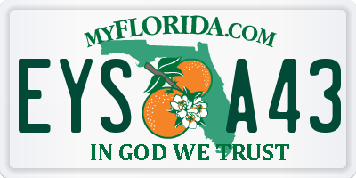 FL license plate EYSA43