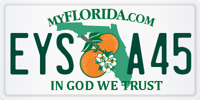 FL license plate EYSA45