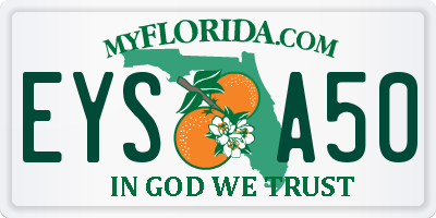 FL license plate EYSA50
