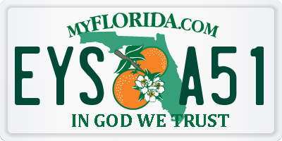 FL license plate EYSA51