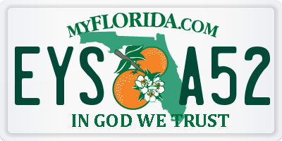 FL license plate EYSA52