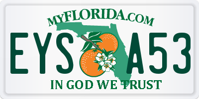 FL license plate EYSA53