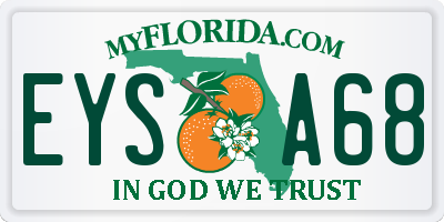 FL license plate EYSA68