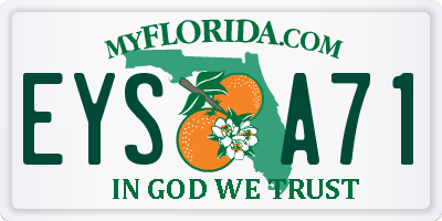 FL license plate EYSA71
