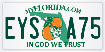 FL license plate EYSA75