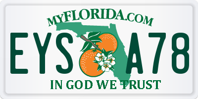 FL license plate EYSA78