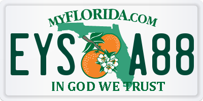 FL license plate EYSA88