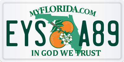 FL license plate EYSA89