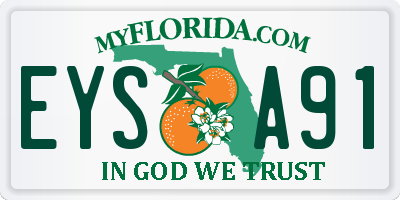 FL license plate EYSA91