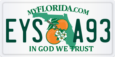 FL license plate EYSA93