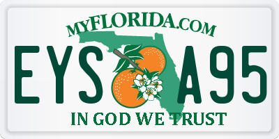 FL license plate EYSA95