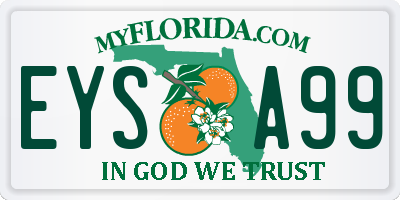 FL license plate EYSA99