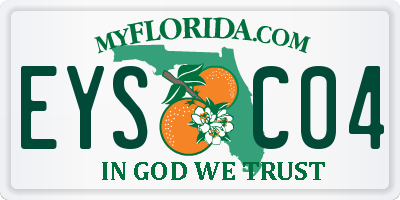 FL license plate EYSC04