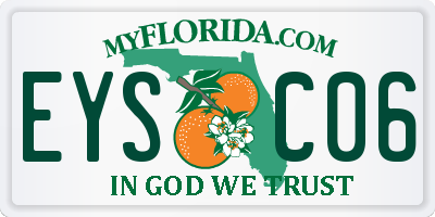 FL license plate EYSC06