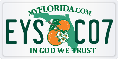 FL license plate EYSC07