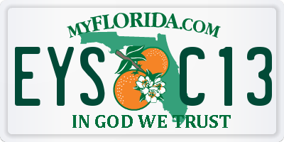 FL license plate EYSC13