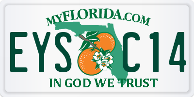 FL license plate EYSC14